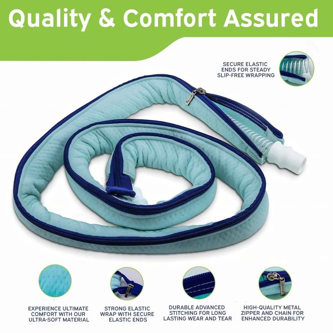 EnduriMed CPAP Hose Cover 6ft Comfort Sleeve for Heated Tubing 100% Skin Safe Quality, Zippered Tubing Wrap Insulator Soft Fabric Wrap, No Condensation Insulated CPAP Tube Covers - Image 2