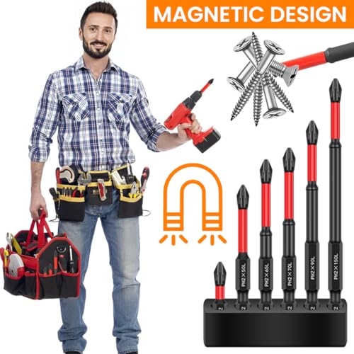 Serplex® Set of 12 TS2 Screwdriver Bit Heavy Duty S2 Alloy Steel Hex Shank TS2 Screwdriver Bits with 6 Length Bit for Impact Driver Electric,with Holder - Image 3