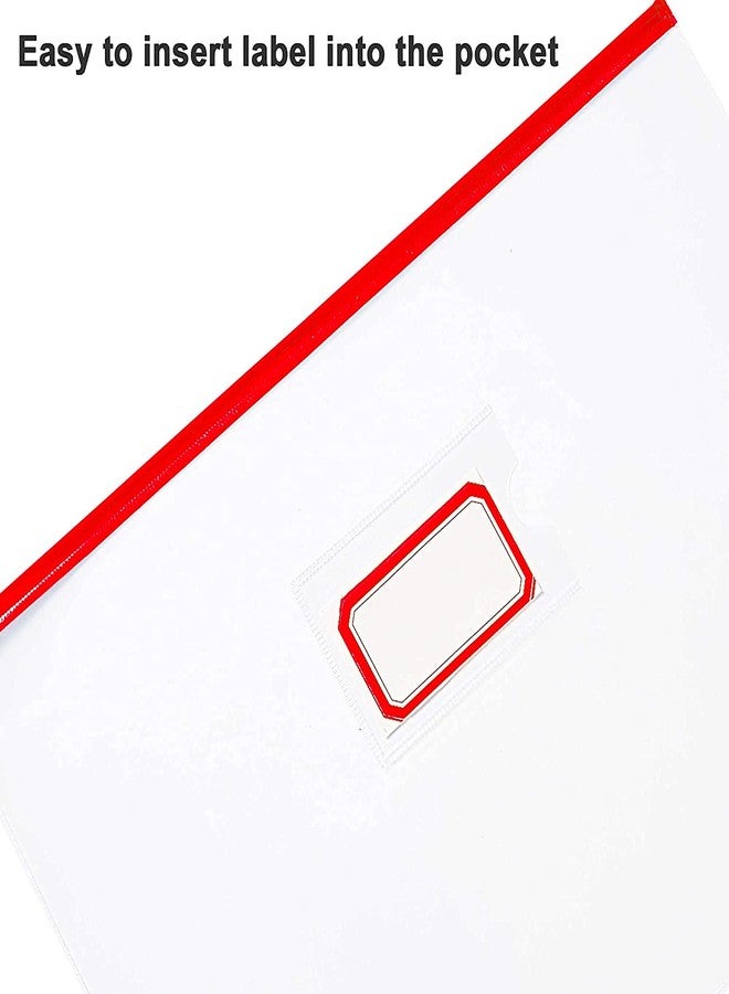 ERIKRAUZ Zip File Folders Zipper Pouch Bags 10 Pack, PVC Transparent Waterproof Document Filing Bags, A5 Zipper Folder for Office School Travel Organization - Image 3
