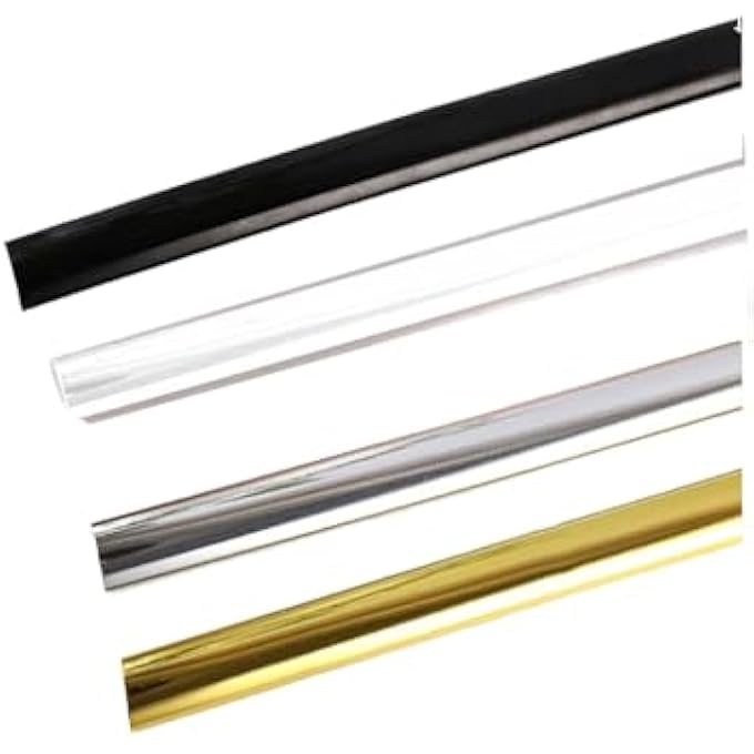 SELF-ADHESIVE CHROME TRIM STRIP, SELF-ADHESIVE STRIPS FOR WALL, CEILING, FLOOR, CABINETS, TILES, EDGES (GOLD 4 M - 8 MM) - Image 2