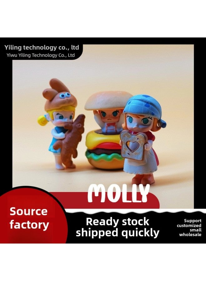 Bubble Mate Gaiwa Moe Molly Gaiwa Healing Department DIY Doll Accessories Small Ornaments Stall Explosions-Color:Molly Invading Bear Bread  - Image 2