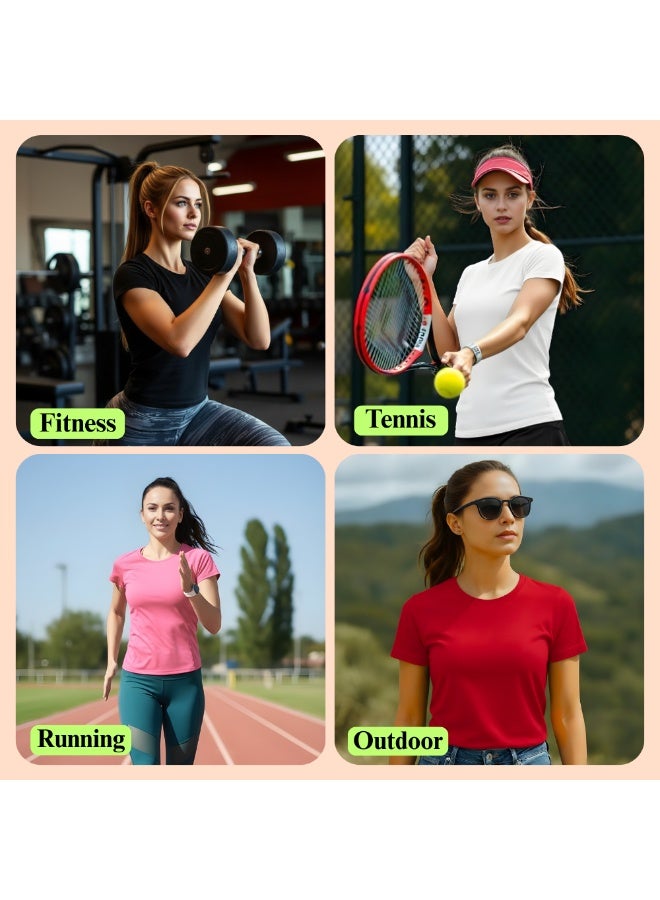 برينت شوب فور مي مجموعة من 5 تيشرتات نسائية برقبة دائرية | أكمام قصيرة | تيشرتات قطنية | ملابس مريحة للاستخدام اليومي، وللنادي الرياضي - Image 2