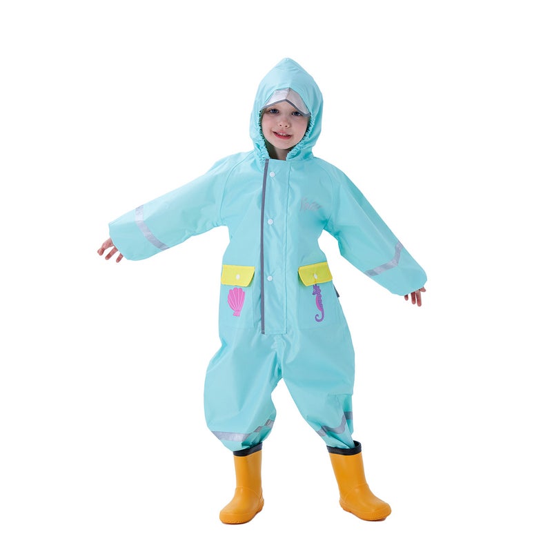 Children'S Unisex Raincoat And Rain Pants, Cute Baby Raincoat, Mermaid, Dinosaur, Cartoon Rain Gear - Image 4