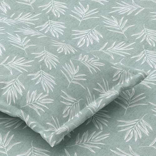Plumora Pure Cotton Single Bed Sheet - 60 x 90 Inches, 240 TC Bedsheet for Single Bed Cotton with 1 Pillow Cover, Soft and Breathable for Comfortable Sleep(Olive Leaf) - Image 1