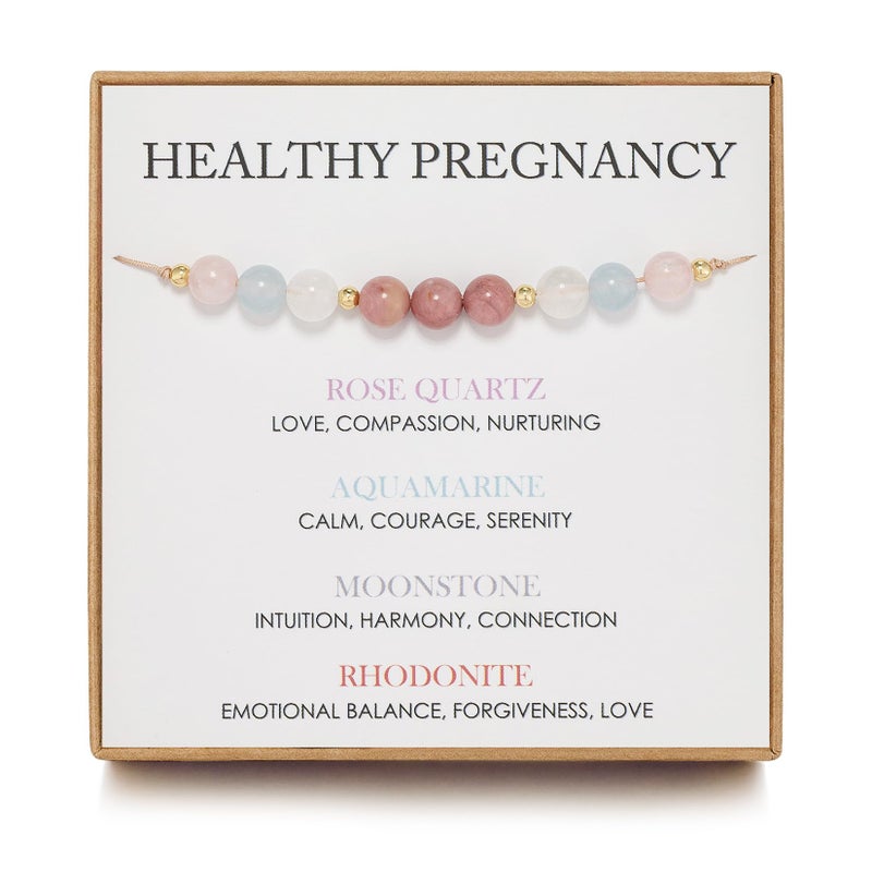 NOURISHLOV Healthy Pregnancy Gift, Moonstone Bracelet, Hope Bracelet for Women, First Time Mom Gifts, Spiritual Bracelet, Mothers Day Christmas Jewelry - Image 1