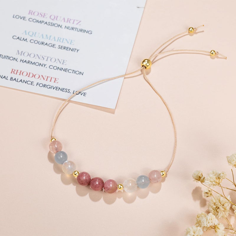 NOURISHLOV Healthy Pregnancy Gift, Moonstone Bracelet, Hope Bracelet for Women, First Time Mom Gifts, Spiritual Bracelet, Mothers Day Christmas Jewelry - Image 2