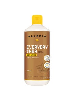 Alaffia Everyday Shea Body Lotion Normal To Very Dry Skin Moisturizing Support For Hydrated Soft And Supple Skin With Shea Butter And Lemongrass Fair Trade Vanilla 16 Fl Oz  - Image 1