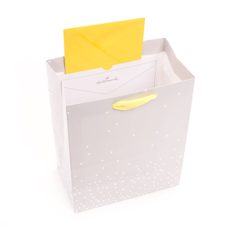 Hallmark 9" Medium Baby Gift Bag with Tissue Paper - Baby Banner in Grey, Pink and Blue for Baby Showers, New Parents, and More - Image 5