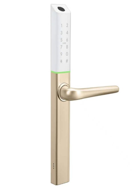 Areb SMART LOCK NARROW STYLE GOLD 30 * 85 – 5 Unlocking Methods, Fingerprint, PIN Code, App Control, RFID Card, Emergency Key, Auto-Lock, Anti-Theft Security for Home & Office