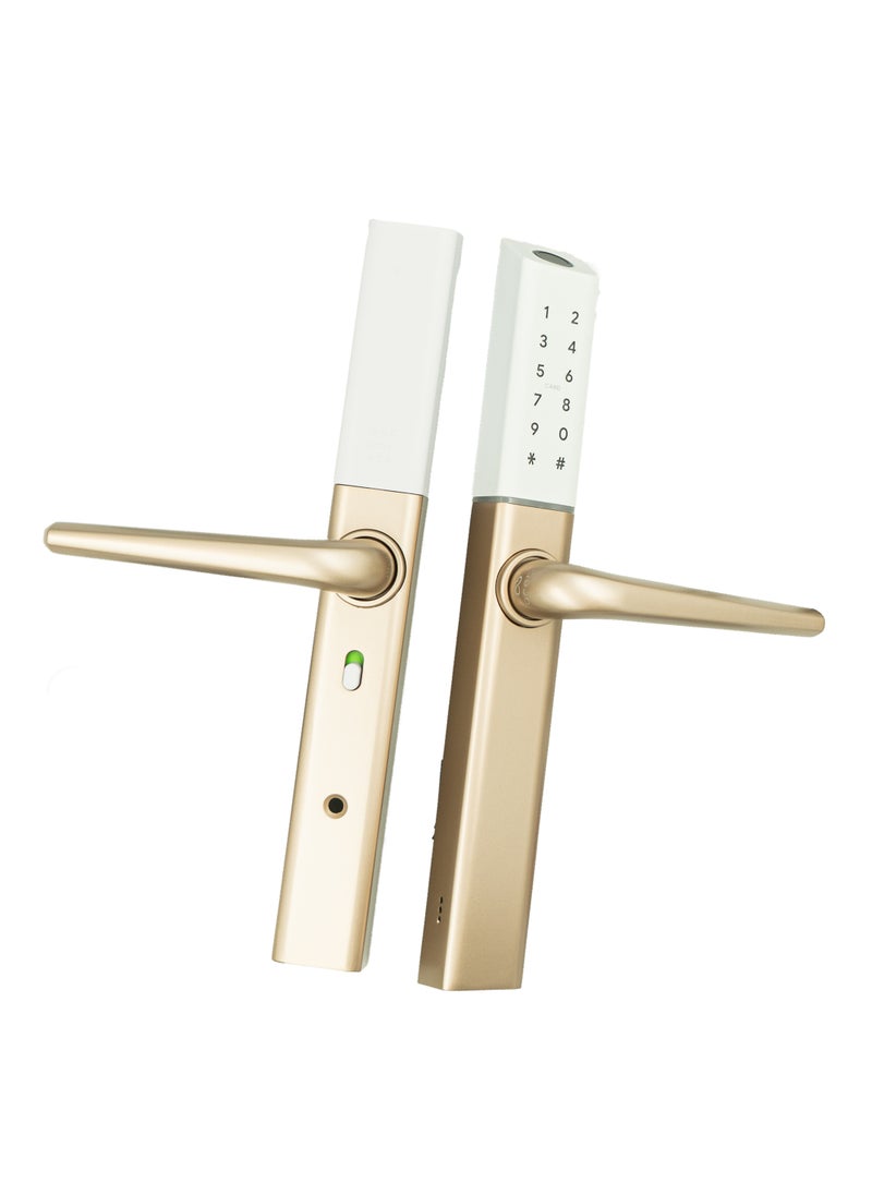 areb Areb SMART LOCK NARROW STYLE GOLD 30 * 85 – 5 Unlocking Methods, Fingerprint, PIN Code, App Control, RFID Card, Emergency Key, Auto-Lock, Anti-Theft Security for Home & Office  - Image 4