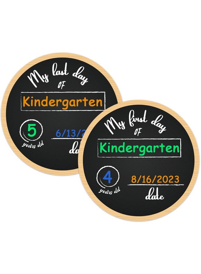FaCraft First & Last Day Of School Chalkboard Sign Back To School Board For Kids Boys Girls Double Sided My 1St Day Of Preschool/Kindergarten Chalkboard Reusable First Day Of School Photo Prop Sign - Image 1