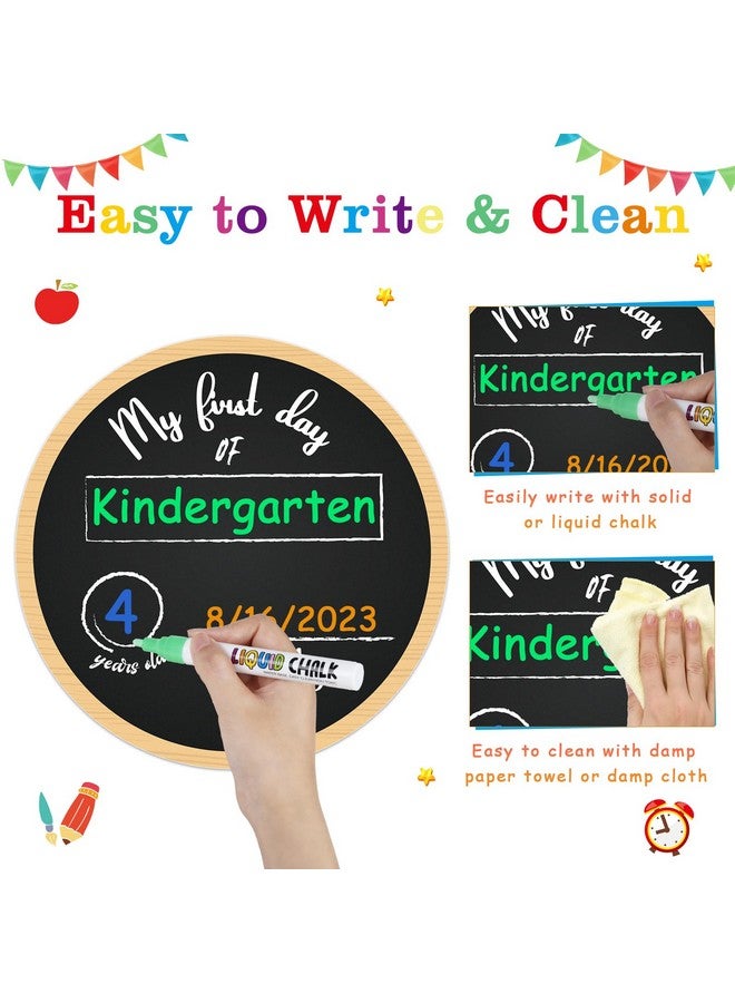 FaCraft First & Last Day Of School Chalkboard Sign Back To School Board For Kids Boys Girls Double Sided My 1St Day Of Preschool/Kindergarten Chalkboard Reusable First Day Of School Photo Prop Sign - Image 4