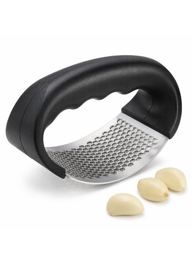Stainless Steel Garlic Press Rocker With Non Slip Handle 10.8 cm - Image 1