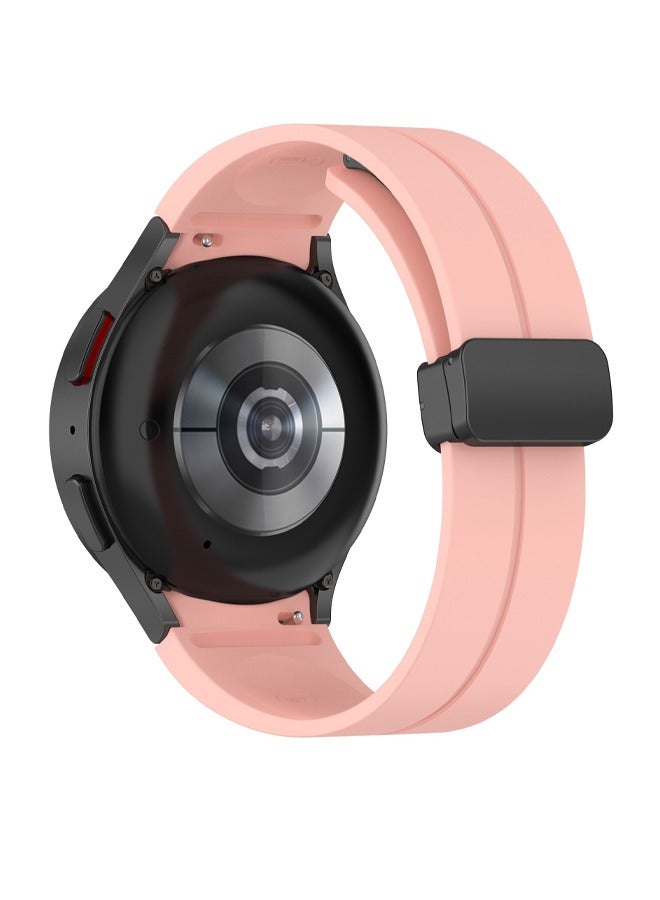 For Samsung Galaxy Watch 6 Classic 43mm47mm Galaxy Watch 6 40mm44mm Galaxy Watch 5 Pro 45mm Galaxy Watch 5 44mm40mm Galaxy Watch 4 Galaxy Watch 4 Classic Folding Magnetic Buckle Silicone Strap - Image 2