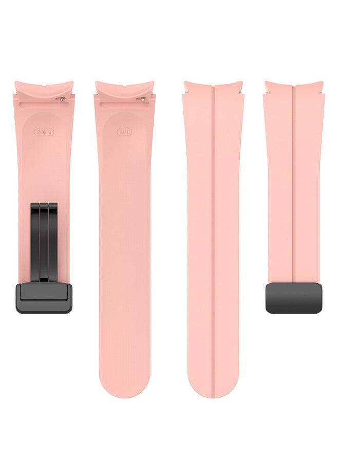 For Samsung Galaxy Watch 6 Classic 43mm47mm Galaxy Watch 6 40mm44mm Galaxy Watch 5 Pro 45mm Galaxy Watch 5 44mm40mm Galaxy Watch 4 Galaxy Watch 4 Classic Folding Magnetic Buckle Silicone Strap - Image 5