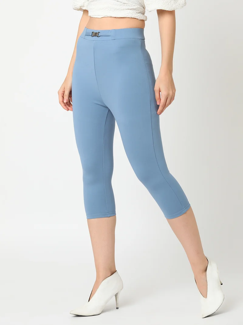 globus Globus Women Skinny Fit High-Rise Capris