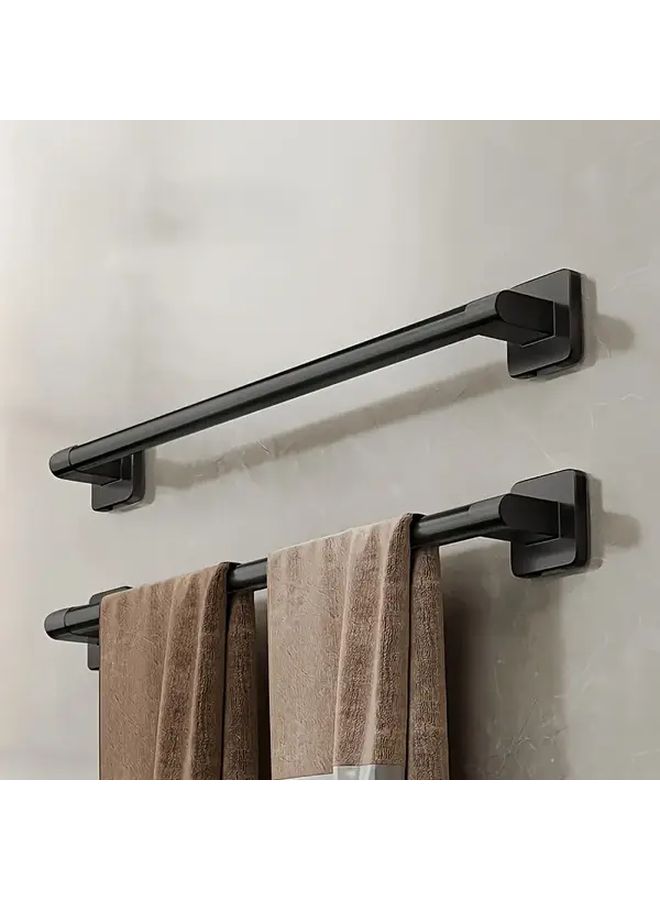 Heavy Duty No Drill Towel Rack 19.69 Inches Black Bathroom Kitchen Storage Shelf - Image 4