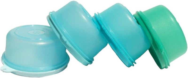 Tupperware 7 Ounce Snack Serving Bowls Set of 4 Shades of Blue and Teal - Image 2