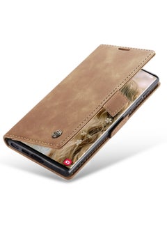 CaseMe CaseMe Samsung Galaxy S23 Ultra Case Wallet, for Samsung Galaxy S23 Ultra Wallet Case Book Folding Flip Folio Case with Magnetic Kickstand Card Slots Protective Cover - Brown  - Image 3