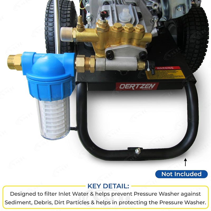 VMTC فلتر مياه جزيئي عالي الضغط للسيارات الصناعية والمحترفة - موصلات نحاسية (M22 ذكر و M22 أنثى)، أزرق - Image 3