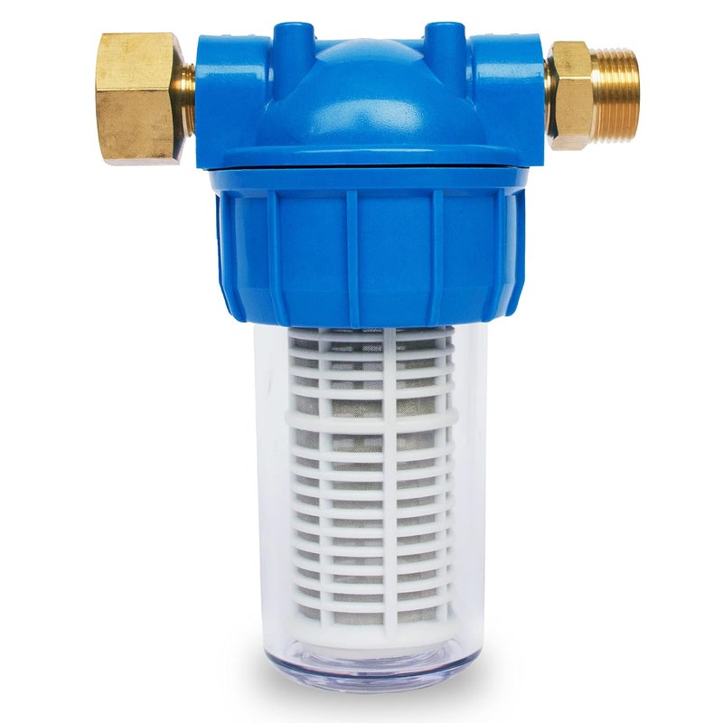 VMTC فلتر مياه جزيئي عالي الضغط للسيارات الصناعية والمحترفة - موصلات نحاسية (M22 ذكر و M22 أنثى)، أزرق - Image 1