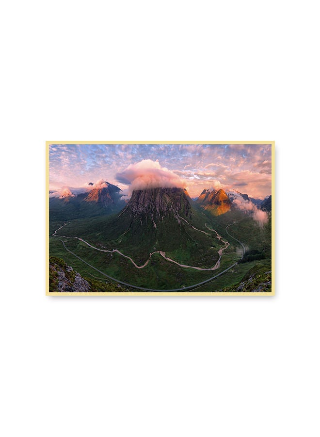 Marktna Canvas Wall Art For Wall Decoration, Nature Design, With A Hollow Gold Frame, Size (120x80) ,One Piece - Image 2