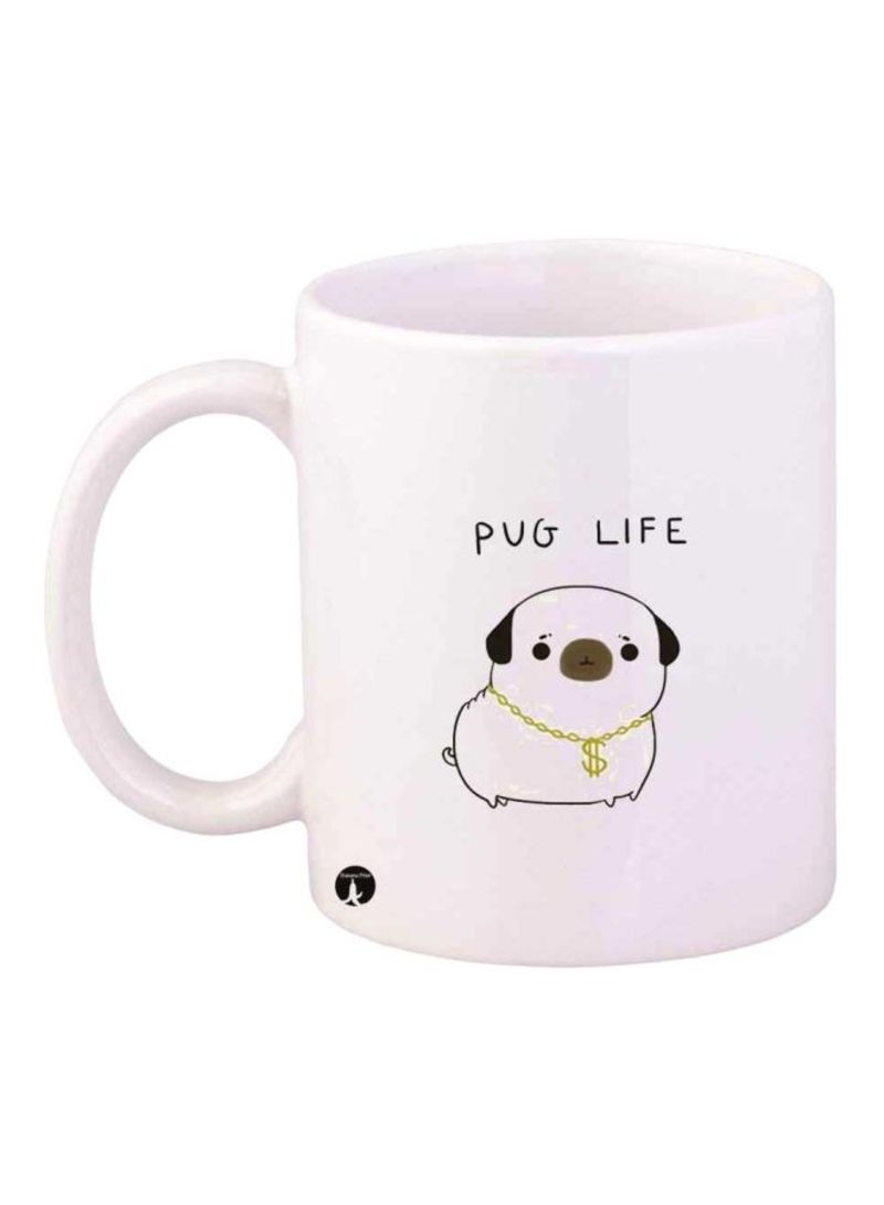 RKN Dog Printed Mug White/Black/Yellow Standard Size