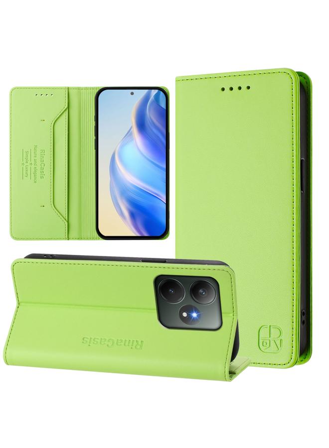 S-TOP Case For Realme GT 6 5G / GT 6T 5G Global RC01 Dual-Folded Magnetic Suction RFID Leather Phone Case - Image 1