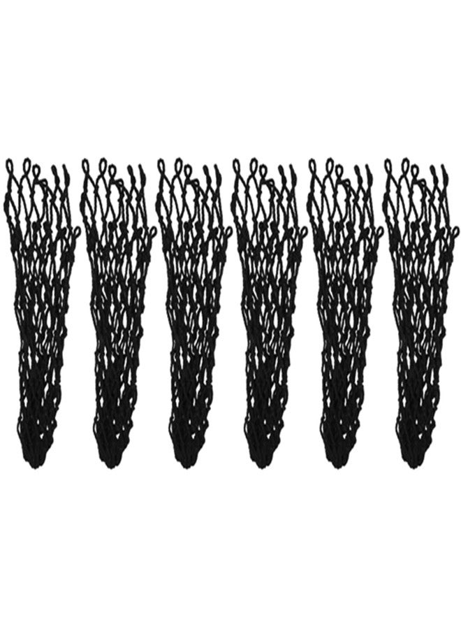 Kodrily Pool Table Pocket Replacement, 6 Pcs Billiard Pockets, Straight Down Pool Table Pockets, Cotton Thread Pool Table Net Bag 13.8inch for Billiards Replacement Assembly (Black) - Image 1