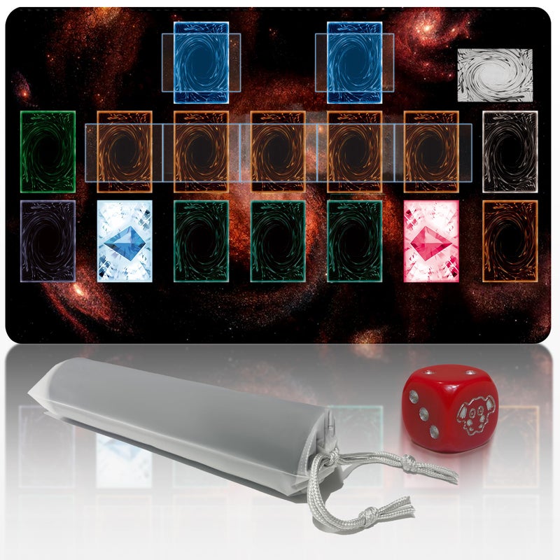 Extalas for YuGiOh Playmat Single Playerwith Free Limited Edition dice and Storage Tube Size 24 14 - Image 2