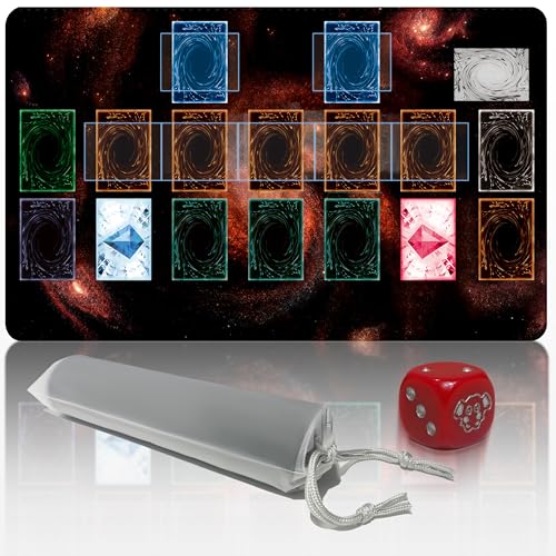 Extalas for YuGiOh Playmat Single Playerwith Free Limited Edition dice and Storage Tube Size 24 14 - Image 1