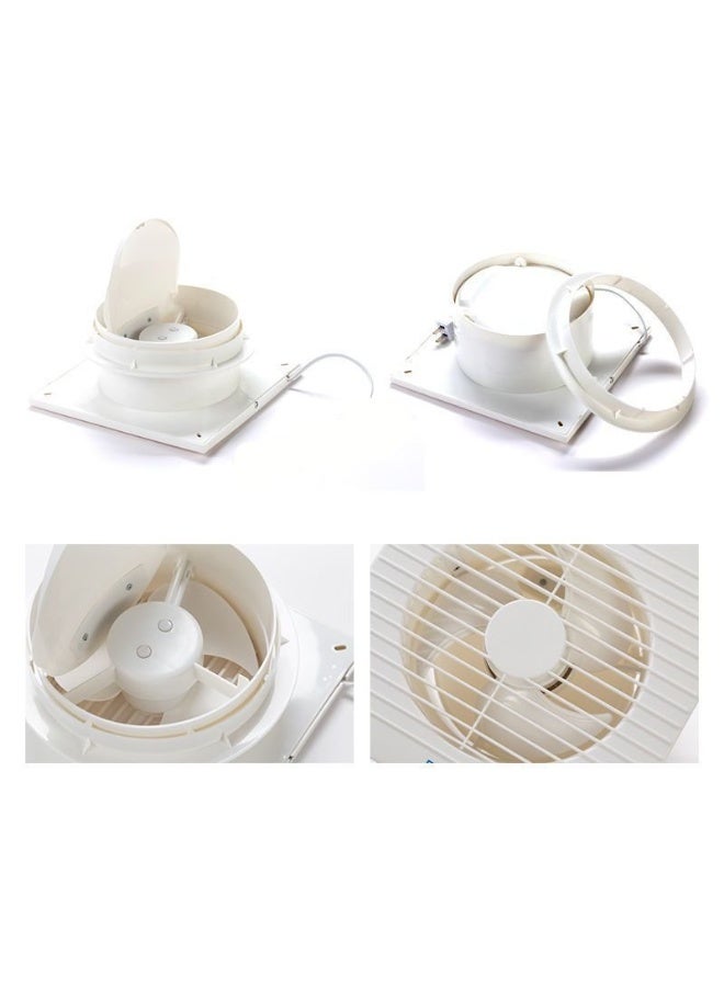 Sisily Wall Mounted Exhaust Fan for Kitchen and Bathroom, Ventilation Fan without Plug, 200×200×95 mm Air Vent Fan - Image 3