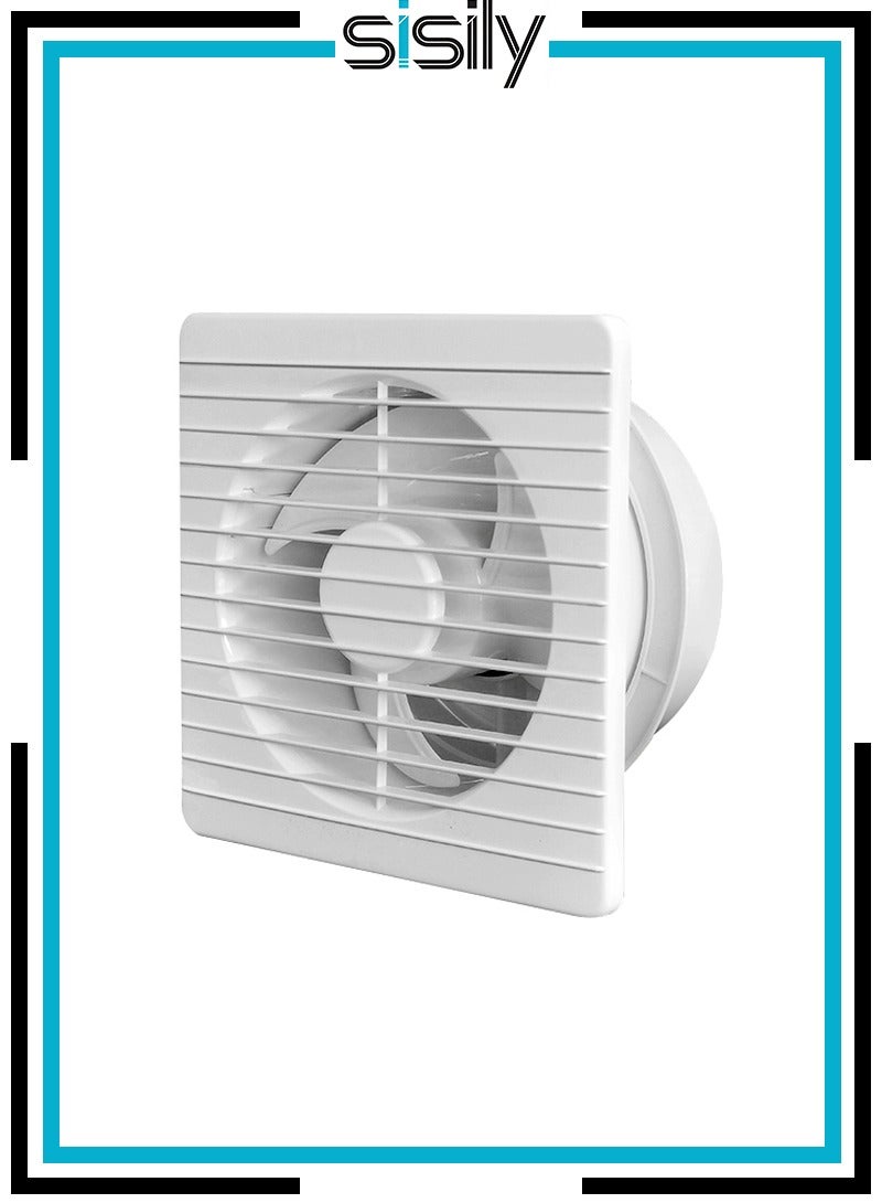 Sisily Wall Mounted Exhaust Fan for Kitchen and Bathroom, Ventilation Fan without Plug, 200×200×95 mm Air Vent Fan - Image 1