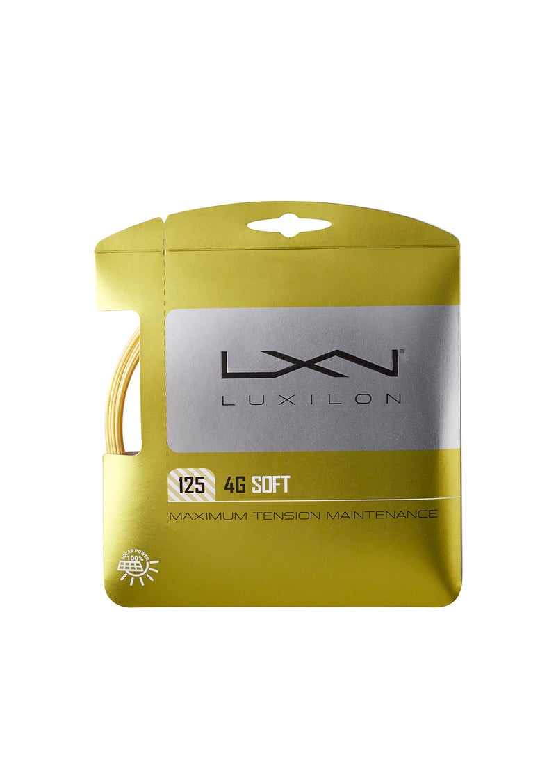 Wilson 4G 125 Gold Tennis String Soft - Set 40ft. ( 12.2m), String Gauge : 16 (1.25mm) - Image 1