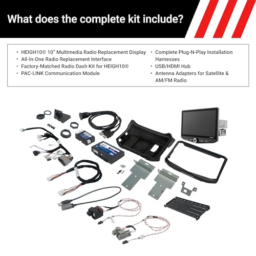 Stinger HEIGH10 10.1" Jeep Wrangler JK (2011-2018) Flush Stereo Radio Complete Kit Touchscreen, Certified CarPlay/Android Auto, Off-Road Gauges, Bluetooth, 4 Cam Inputs, HDMI, OEM Features - Image 5