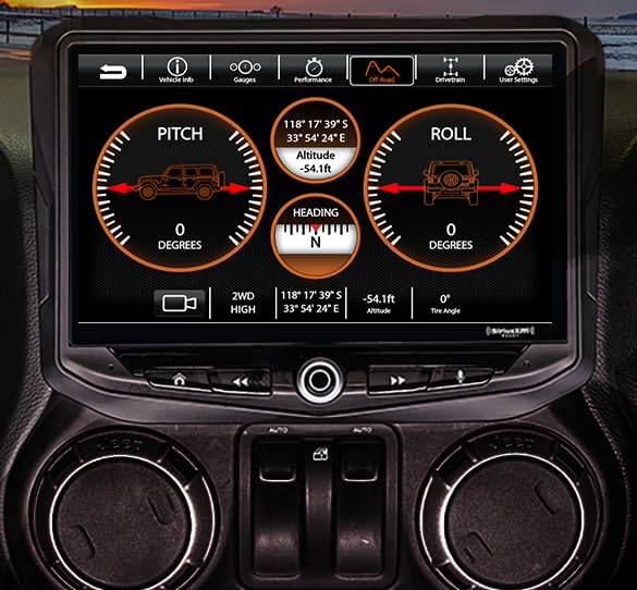Stinger HEIGH10 10.1" Jeep Wrangler JK (2011-2018) Flush Stereo Radio Complete Kit Touchscreen, Certified CarPlay/Android Auto, Off-Road Gauges, Bluetooth, 4 Cam Inputs, HDMI, OEM Features - Image 1