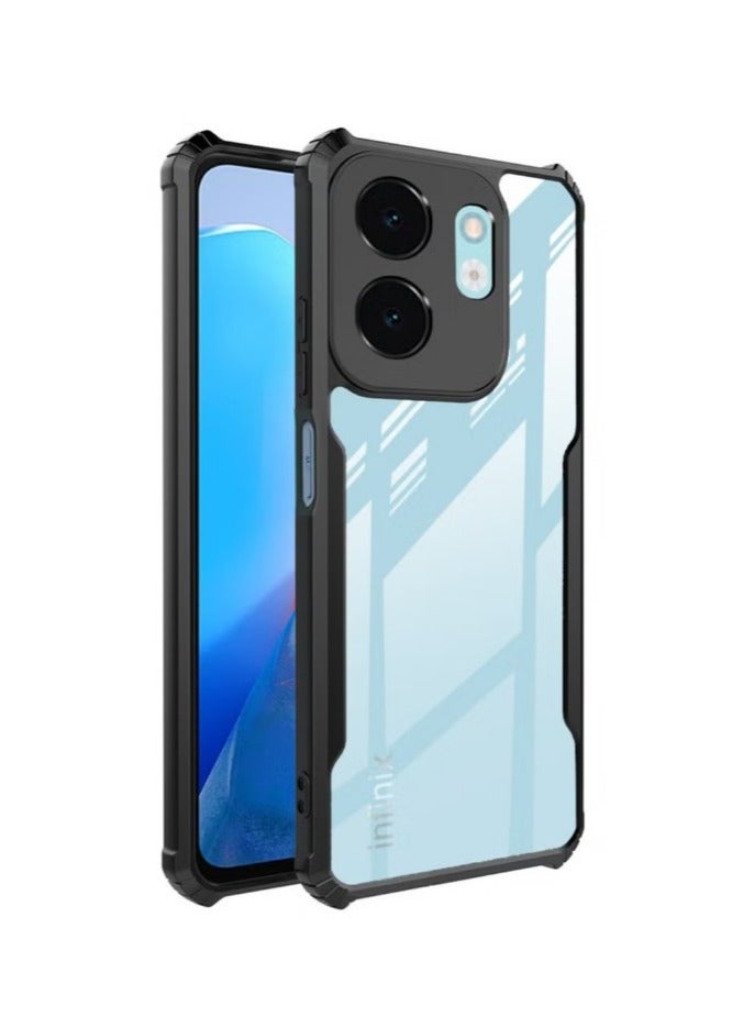 Case Compatible with Infinix Hot 50i, [Droproof] [Sweat-Proof] [Fingerprint-Proof] Shockproof Protective Phone Case-Black - Image 1