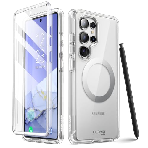 I-blason iBlason Clear Case for Samsung Galaxy S25 Ultra Case MagSafe with Builtin Screen Protector Support Wireless Charger FullBody Slim Fit Style Magnetic Phone Case for S25 Ultra Clear - Image 1