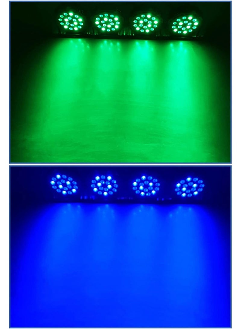 Yuwell 2 Pcs RGB Stage Lighting 18 LED Dj Par Lights Uplighting For Events Diverse Lighting Modes Supported DMX512 Sound Activated Master-Slave Auto-Run Mode RGB Disco Par Light For Wedding Party And Concert - Image 5