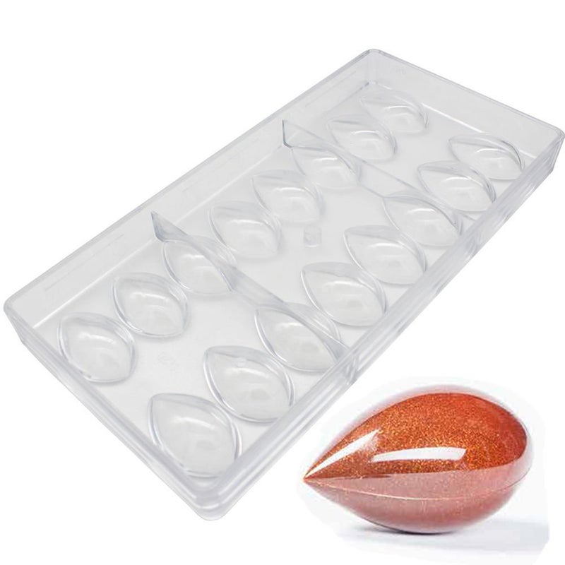 Goldbaking Chocolate Mould Olive Shaped Polycarbonate Chocolate Mold 3D Candy Mold - Image 1