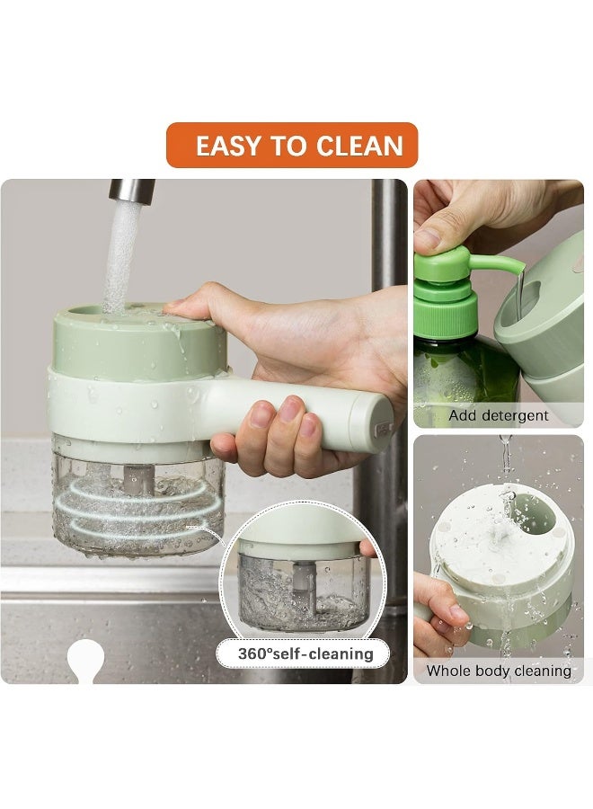Fajia Fajia 4 in 1 Handheld Electric Food Chopper Wireless Vegetable Cutter Set Vegetable Chopper and Meat grinder with USB Powered for Kitchen Cooking-1 Pack  - Image 3