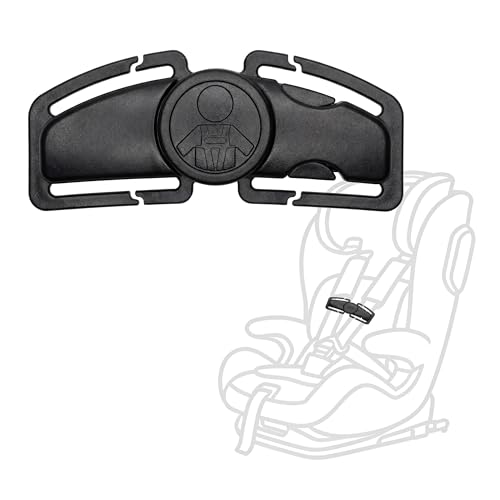 Tumkew Anti Escape Car Seat Buckle Guard & Chest Harness Clip Lock - Child Safety Buckle Lock for Kids, Toddler, Stroller and Car Seat Belt (Style A, Black 1 Pack) - Image 1