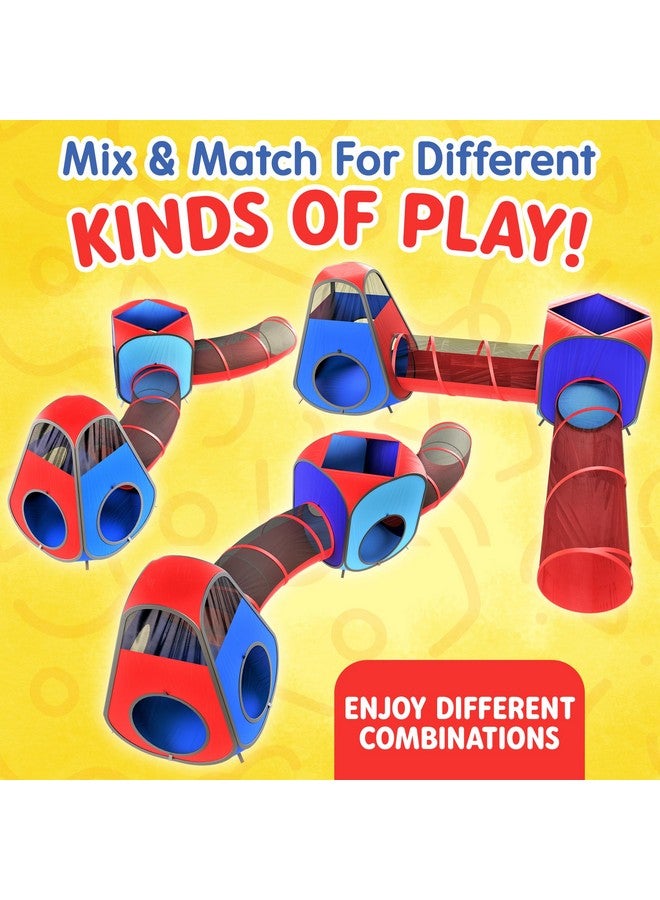 Playz 4Pc Pop Up Children Play Tent W/ 2 Crawl Tunnel & 2 Tents Kids Tents For Boys Girls Babies & Toddlers For Indoor & Outdoor Large Children Playhouse Ball Pit W/Storage Case  - Image 3