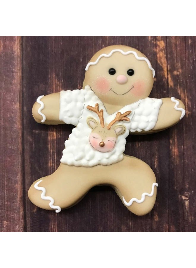 LILIAO Christmas Running Gingerbread Man Cookie Cutter - 3.6 x 4.2 inches - Stainless Steel - Image 3