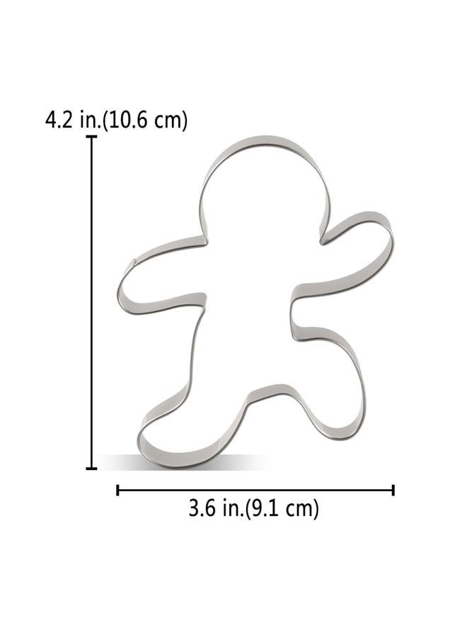LILIAO Christmas Running Gingerbread Man Cookie Cutter - 3.6 x 4.2 inches - Stainless Steel - Image 4