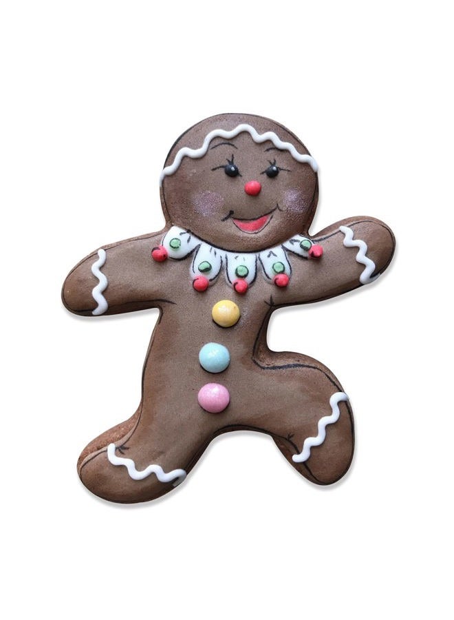 LILIAO Christmas Running Gingerbread Man Cookie Cutter - 3.6 x 4.2 inches - Stainless Steel - Image 2