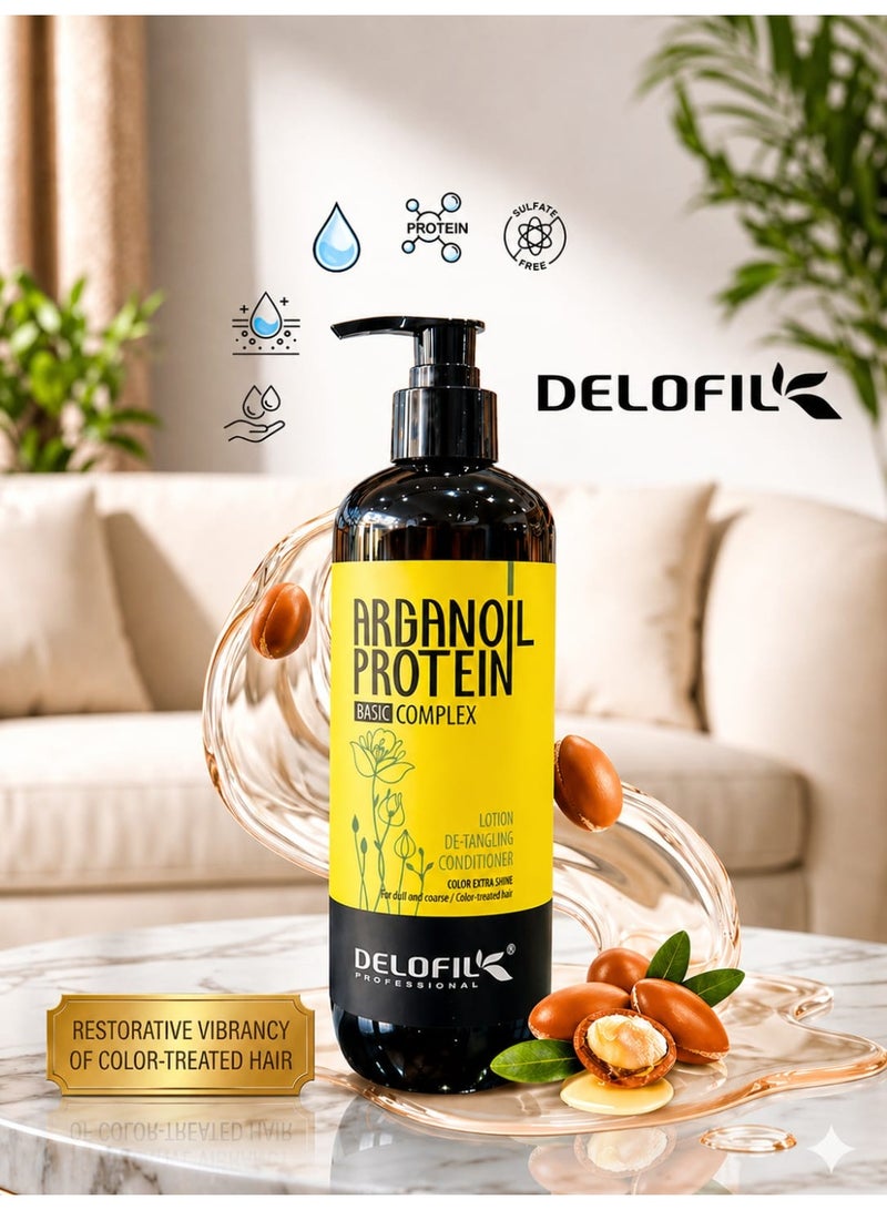 Delofil 800ml Conditioner With Magical Argan Oil Protein  a Special Formula for Dyed And Damaged Hair That Provides Balanced Nourishment. - Image 1