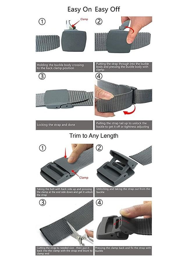 Umiwin - Mens Belt Automatic Nylon Men's Belt Black Belt for Men - Image 1