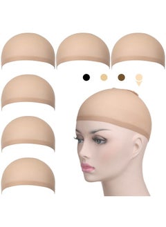 Akstore Akstore Mesh Wig Cap Net Natural Nylon Wig Caps (6PCS - Beige)  - Image 1