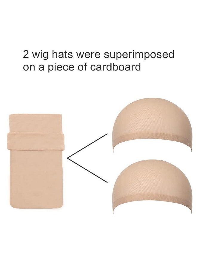 Akstore - Akstore Mesh Wig Cap Net Natural Nylon Wig Caps (6PCS - Beige) - Image 1